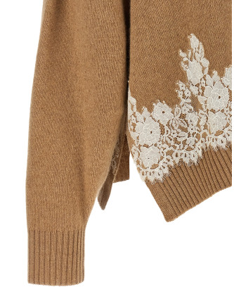 Свитер, кардиган ALBERTA FERRETTI Lace insert cardigan (A091166010091) #