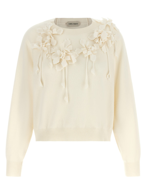 Свитер, кардиган ALBERTA FERRETTI Embroidered flower sweater (A092066040002) #1