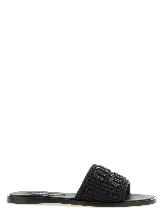 Шлепанцы MIU Braided slides with logo (5XX644F0053LOMF0002) #1