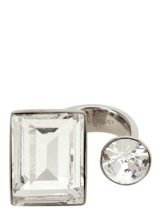 Кольцо DRIES VAN NOTEN Open ring with crystals