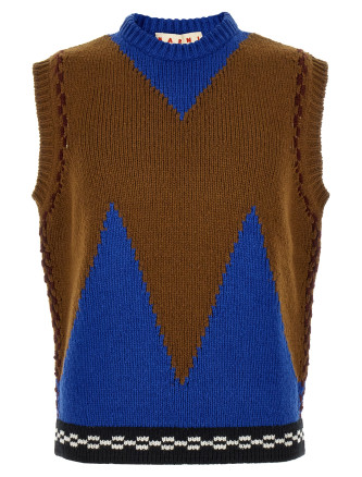 Жилет MARNI M-shaped intarsia vest