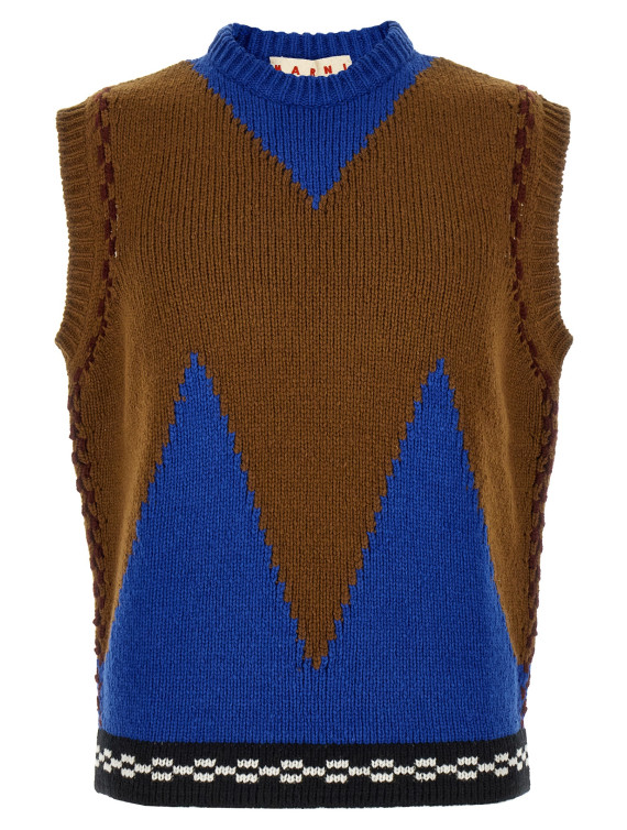 Жилет MARNI M-shaped intarsia vest (GCMG0506Q0UFH100I2M53) #1