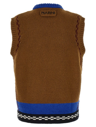 Жилет MARNI M-shaped intarsia vest (GCMG0506Q0UFH100I2M53) #