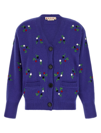 Свитер, кардиган MARNI Floral embroidery cardigan