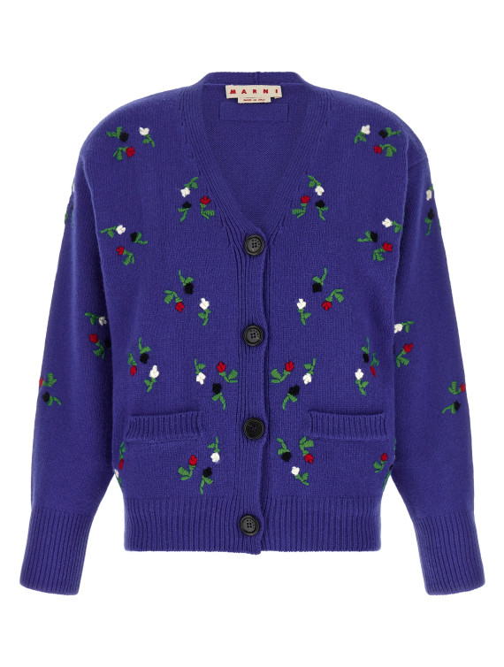 Свитер, кардиган MARNI Floral embroidery cardigan (CDMD0463S0UFZ415FLB59) #1