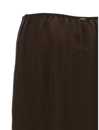 Миди TWIN SET Satin froissé and lace skirt (262TP211113853) #