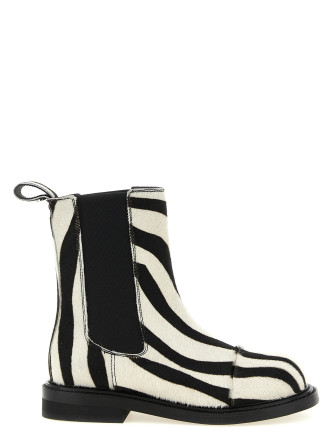 Ботильоны MOSCHINO Zebra pony ankle boots