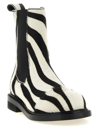 Ботильоны MOSCHINO Zebra pony ankle boots (MA21114C1PML010A) #