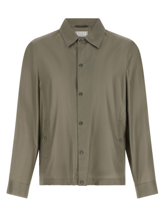 Повседневная куртка BRUNELLO CUCINELLI Membrane silk jacket