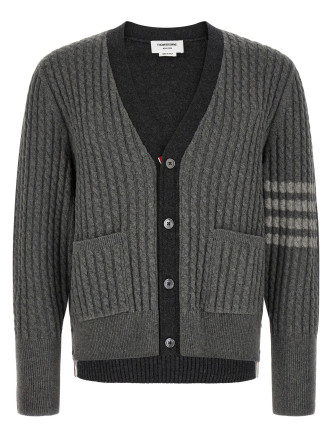 Свитер, кардиган THOM BROWNE 2-in-1 trompe l'œil cardigan