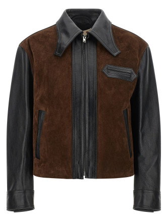 Кожаная куртка MARNI Leather and suede jacket