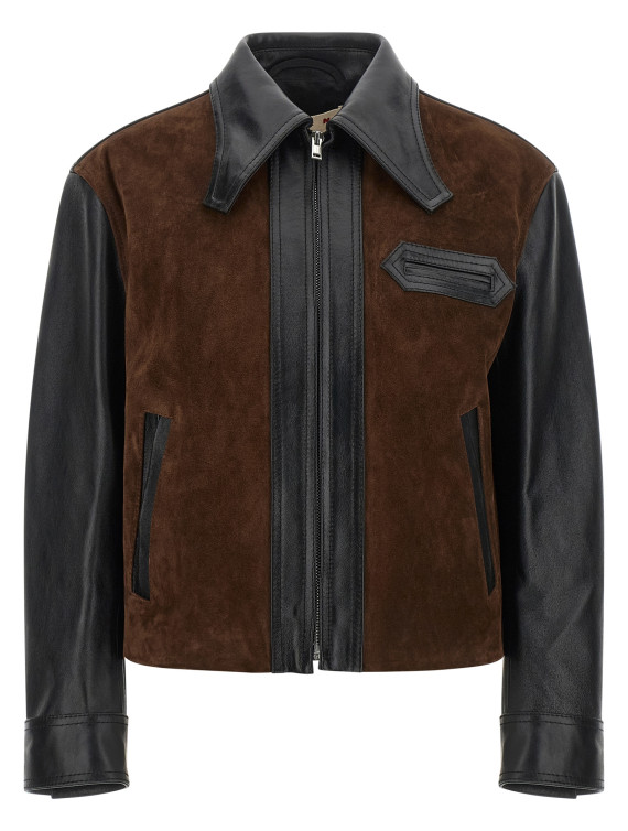 Кожаная куртка MARNI Leather and suede jacket (JKMX0414QUULV89300N99) #1