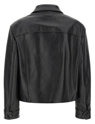 Кожаная куртка MARNI Leather and suede jacket (JKMX0414QUULV89300N99) #