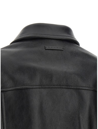 Кожаная куртка MARNI Leather and suede jacket (JKMX0414QUULV89300N99) #
