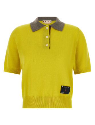 Поло MARNI Cashmere polo shirt