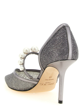 Каблуки средней высоты JIMMY CHOO 'Aurelie' (AURELIE85QKGANTHRACITEWHITE) #