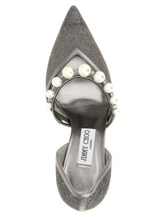 Каблуки средней высоты JIMMY CHOO 'Aurelie' (AURELIE85QKGANTHRACITEWHITE) #
