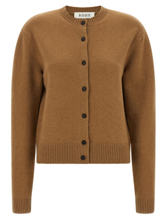 Свитер, кардиган ROHE Cashmere mixed crew neck cardigan