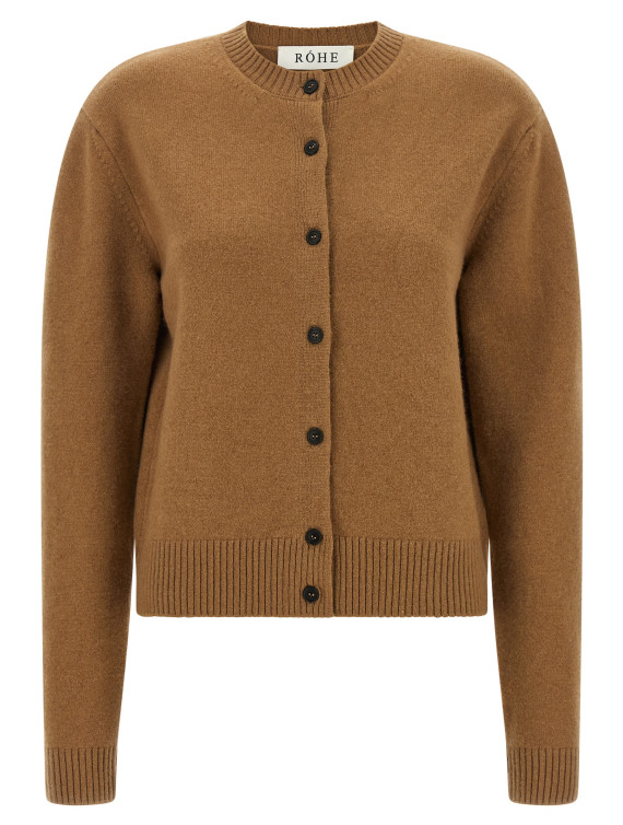 Свитер, кардиган ROHE Cashmere mixed crew neck cardigan (42023358260) #1