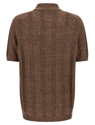 Поло BRUNELLO CUCINELLI Wide ribbed polo shirt (M2L707815CNO22) #