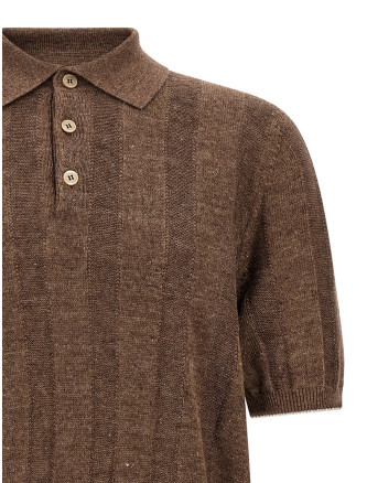 Поло BRUNELLO CUCINELLI Wide ribbed polo shirt (M2L707815CNO22) #