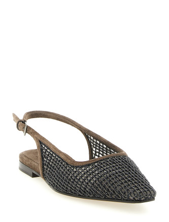 Балетки BRUNELLO CUCINELLI 'Precious Net Embroidery' (MZSFC3176C8769) #