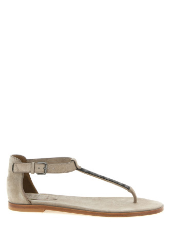 Плоские сандалии BRUNELLO CUCINELLI 'Precious Strap'