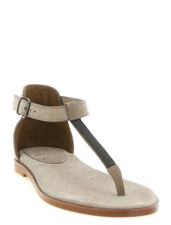 Плоские сандалии BRUNELLO CUCINELLI 'Precious Strap' (MZSFC3257C5859) #
