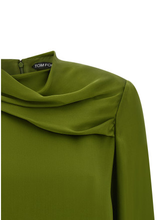 Рубашка, блузка TOM FORD Draped neck blouse (TS2167FAX1778GDK) #
