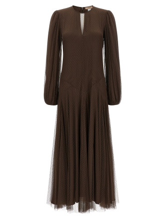 Макси TWIN SET Tulle plumetis dress