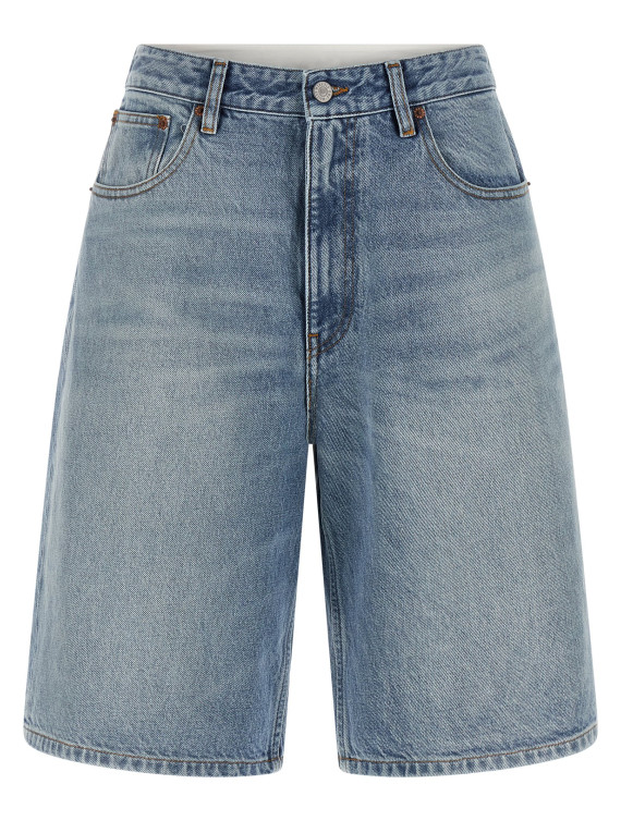 Бермуды, шорты MM6 MAISON MARGIELA White carré bermuda shorts (S52MU0141M30058963) #1
