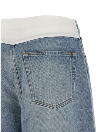 Бермуды, шорты MM6 MAISON MARGIELA White carré bermuda shorts (S52MU0141M30058963) #