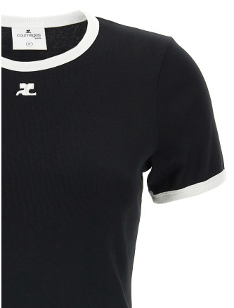 Футболка COURREGES 'Signature Contrast' (VESJTS017JS00709901) #