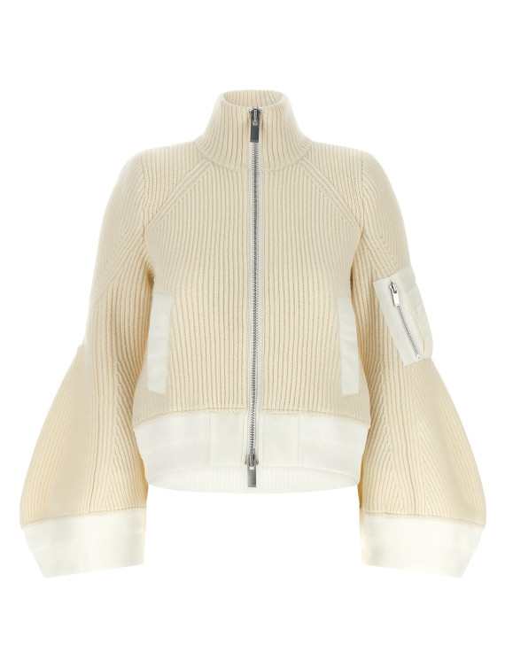 Повседневная куртка SACAI 'Nylon Twill x Wool Knit' (2608585151) #1