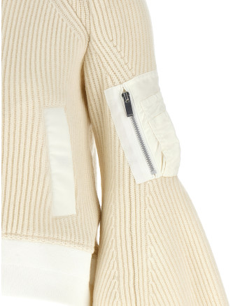 Повседневная куртка SACAI 'Nylon Twill x Wool Knit' (2608585151) #