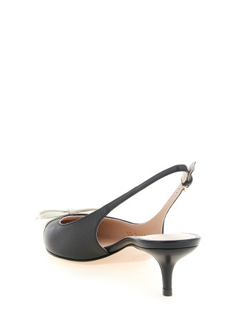 Каблуки средней высоты VALENTINO GARAVANI Valentino Garavani Bepointly patent leather slingback (W2S0LL3DAL790) #