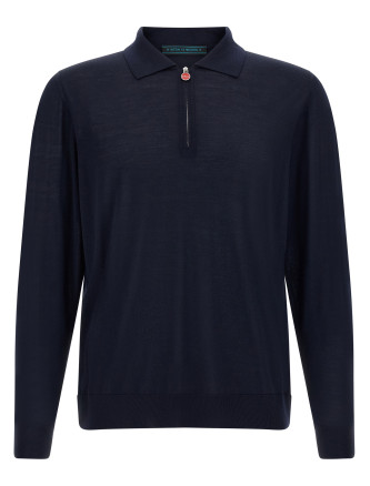 Поло KITON Wool polo shirt 14 microns