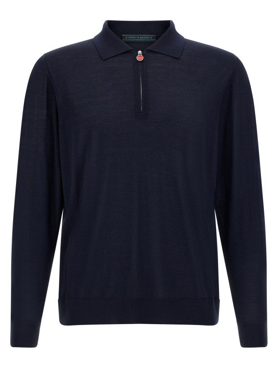 Поло KITON Wool polo shirt 14 microns (UMK0493K400Z) #1