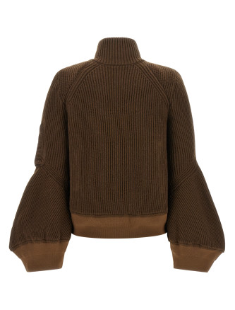 Повседневная куртка SACAI 'Nylon Twill x Wool Knit' (2608585601) #