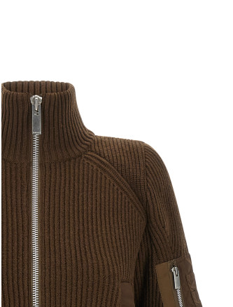 Повседневная куртка SACAI 'Nylon Twill x Wool Knit' (2608585601) #