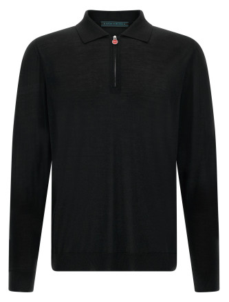 Поло KITON Wool polo shirt 14 microns