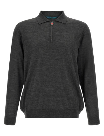 Поло KITON Wool polo shirt 14 microns