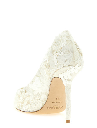 Высокие каблуки JIMMY CHOO 'Love' (LOVE100KJNIVORYMIX) #