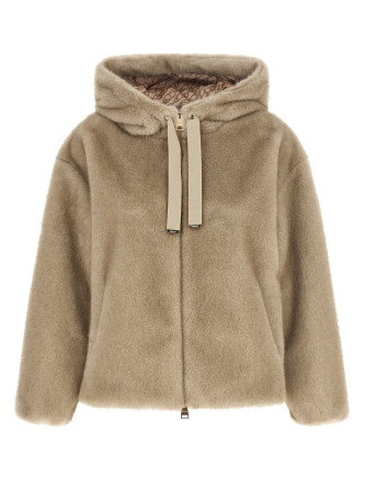 Мех, шуба HERNO Eco fur hooded