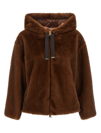 Мех, шуба HERNO Faux fur bomber jacket