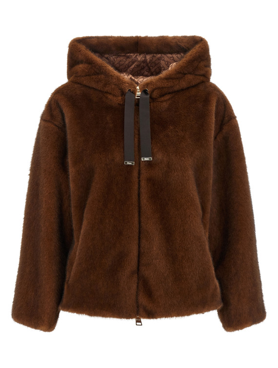 Мех, шуба HERNO Faux fur bomber jacket (GI000318D127398800) #1