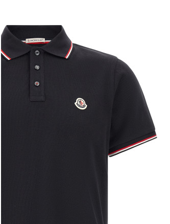 Поло MONCLER Tricolor trim polo shirt (L20918A703008455677X) #