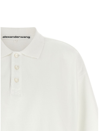 Мини ALEXANDER WANG Denim skirt polo dress (4DC3266121494C) #