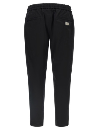 Брюки DOLCE & GABBANA Logo plaque pants (GVZAETGK302N0000) #