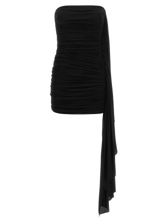 Мини ALEXANDER WANG Asymmetrical draped dress